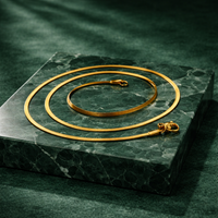 Luna Sleek Gold Snake Chain Necklace