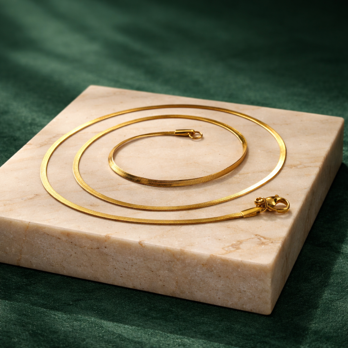 Luna Sleek Gold Snake Chain Necklace