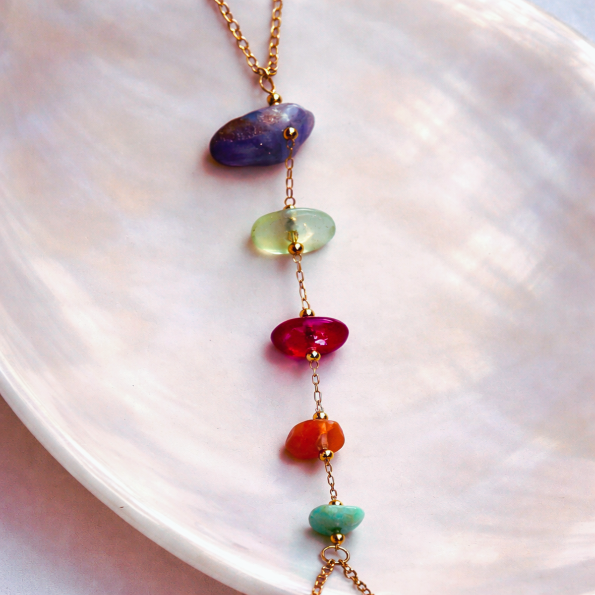 Aurora Multi-Gemstone Hand Harness Bracelet