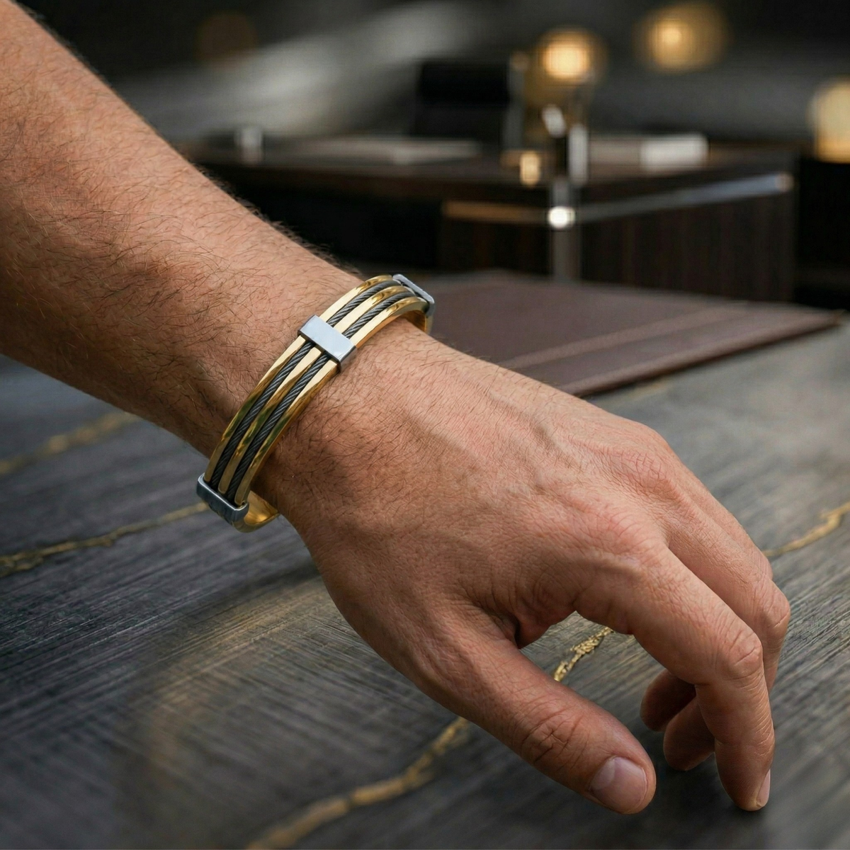 Premium Gold Cable Men's Kada