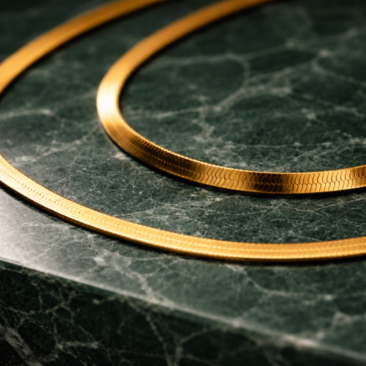Luna Sleek Gold Snake Chain Necklace