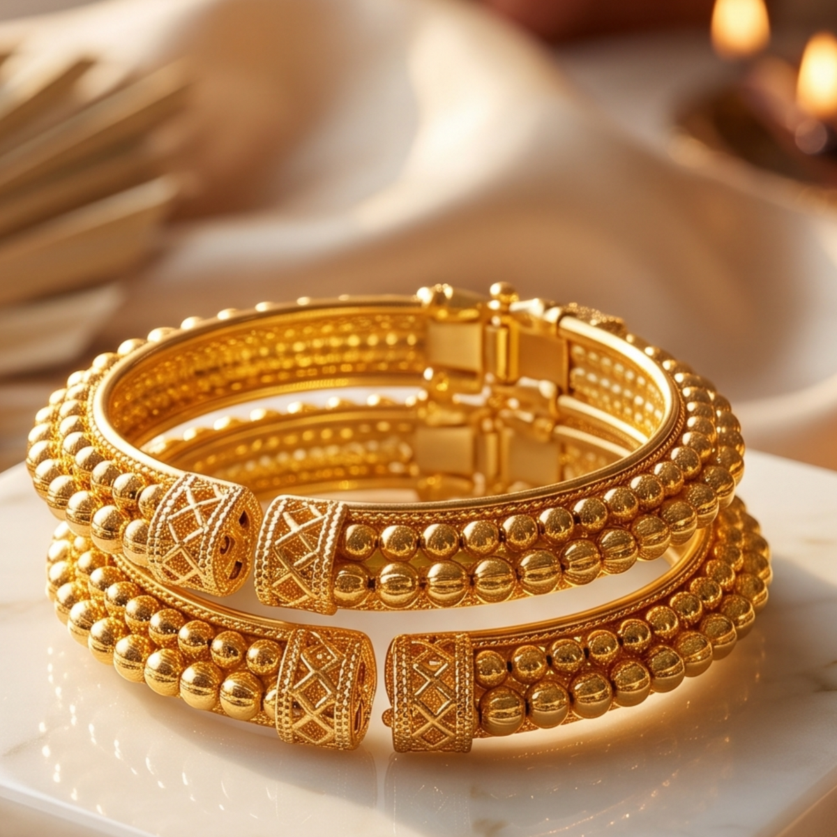 Maharashtrian Thushi Openable Bangles Set